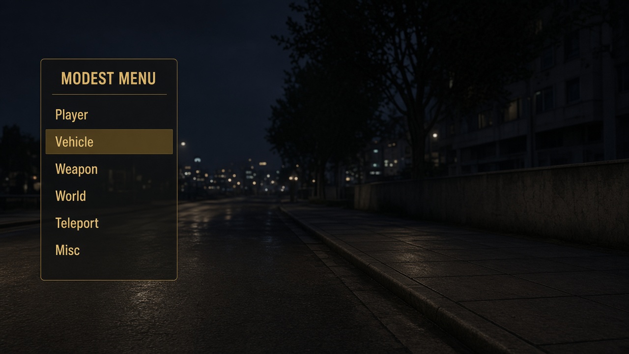 Modest Menu overlay tree